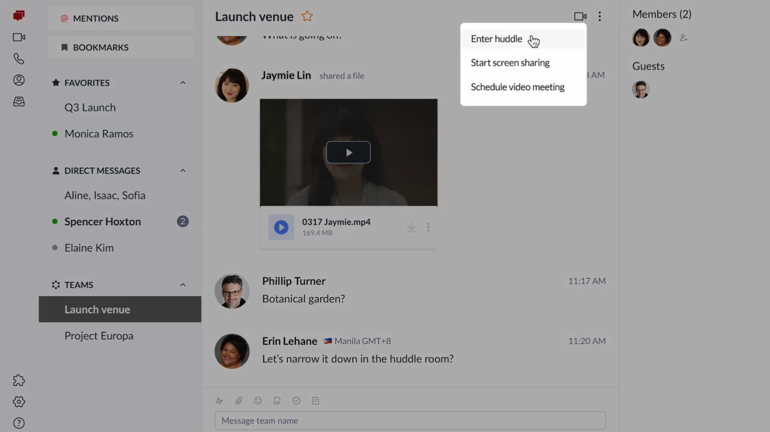 screenshot of Avaya Cloud Office